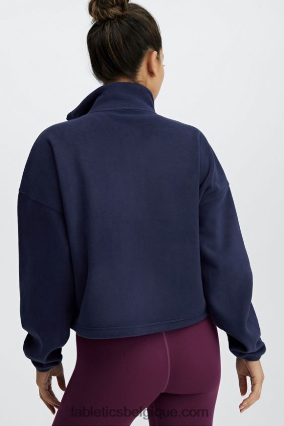 pull zippé en polaire rayne femmes Fabletics 404P0T2780 bleu marine profond