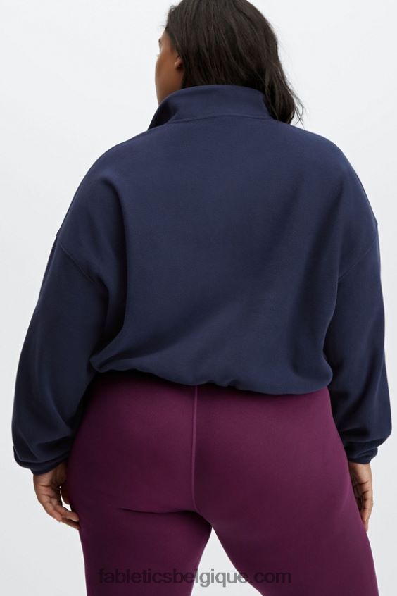 pull zippé en polaire rayne femmes Fabletics 404P0T2781 bleu marine profond