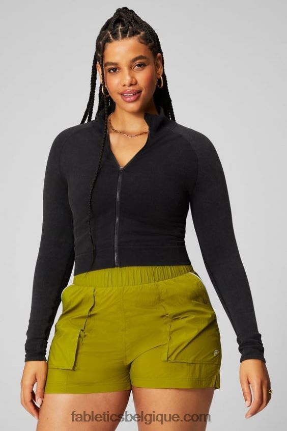 veste courte sans coutures cloud femmes Fabletics 404P0T2749 millésime noir