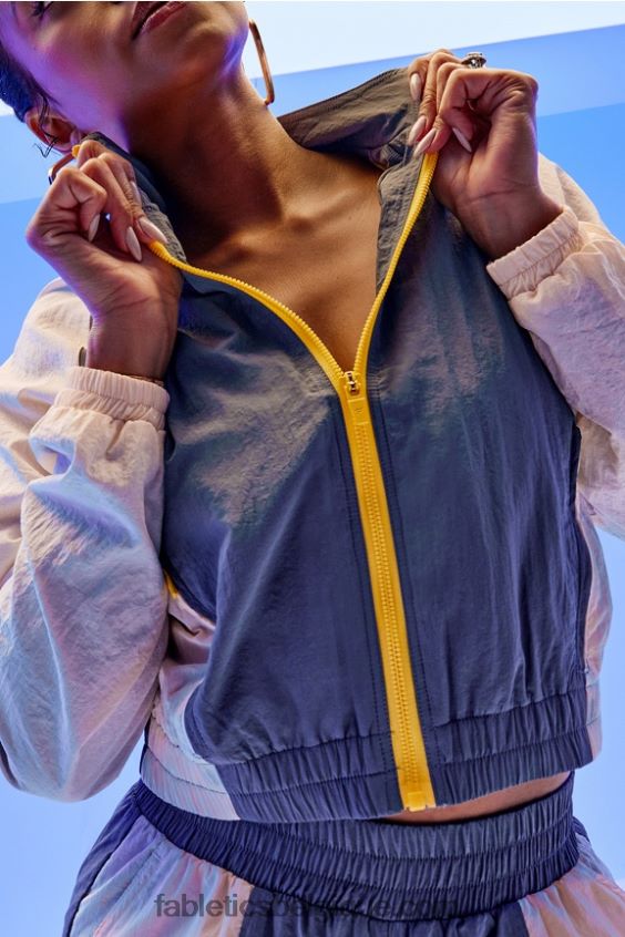 veste de survêtement alayia color block femmes Fabletics 404P0T2811 nuage d\'orage multi
