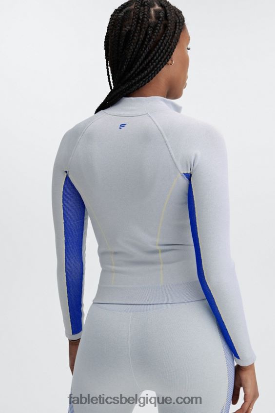 veste de survêtement à empiècements sans couture winnie femmes Fabletics 404P0T2810 gris chiné doux multi