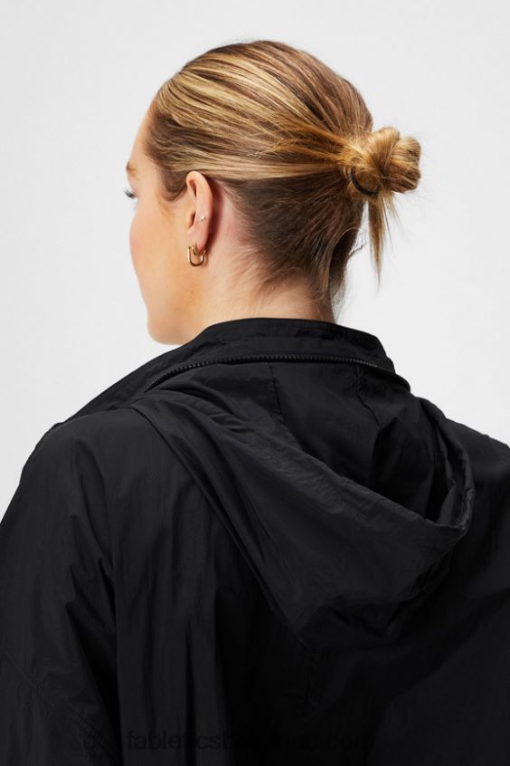 veste de survêtement en nylon femmes Fabletics 404P0T2750 noir