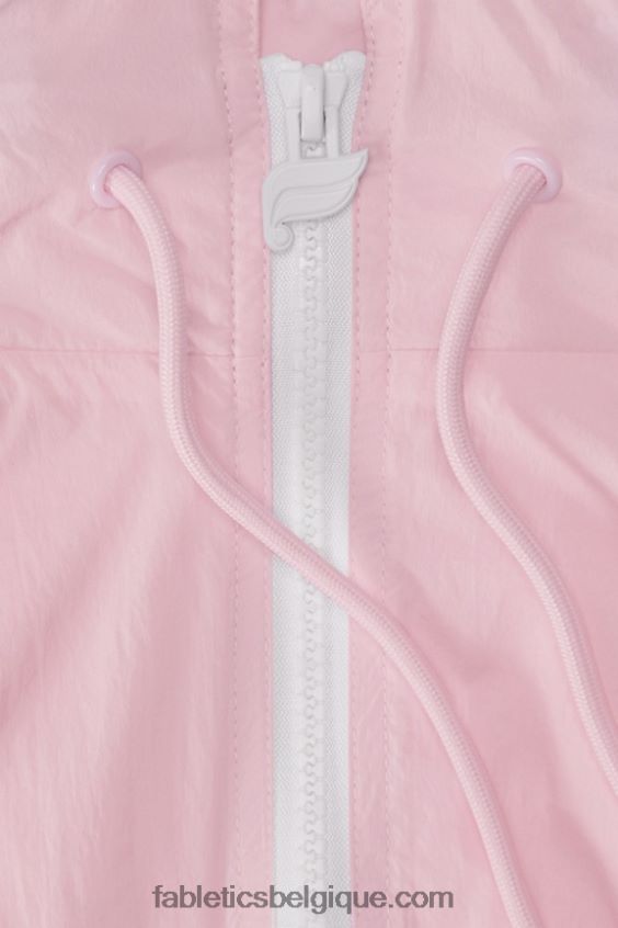 veste de survêtement en nylon femmes Fabletics 404P0T2752 rose tendre/blanc classique