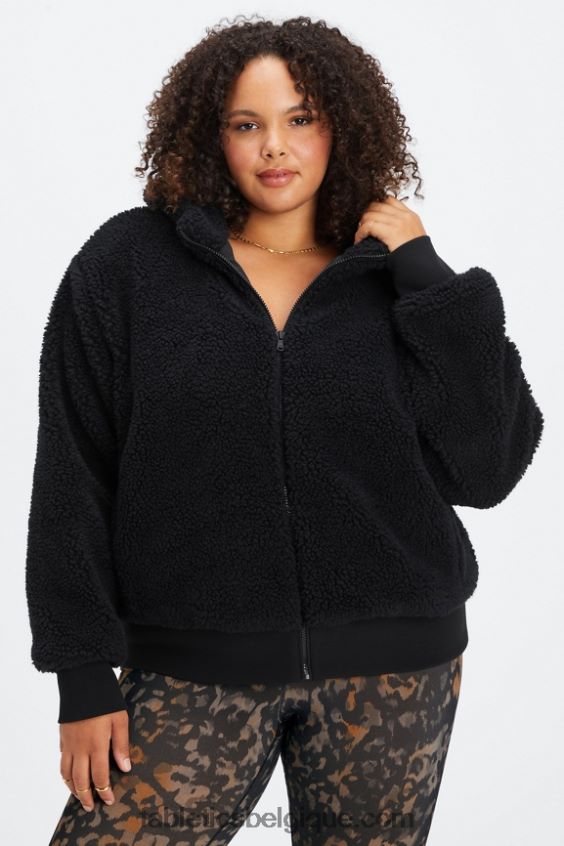 veste en peluche Summit femmes Fabletics 404P0T2790 noir