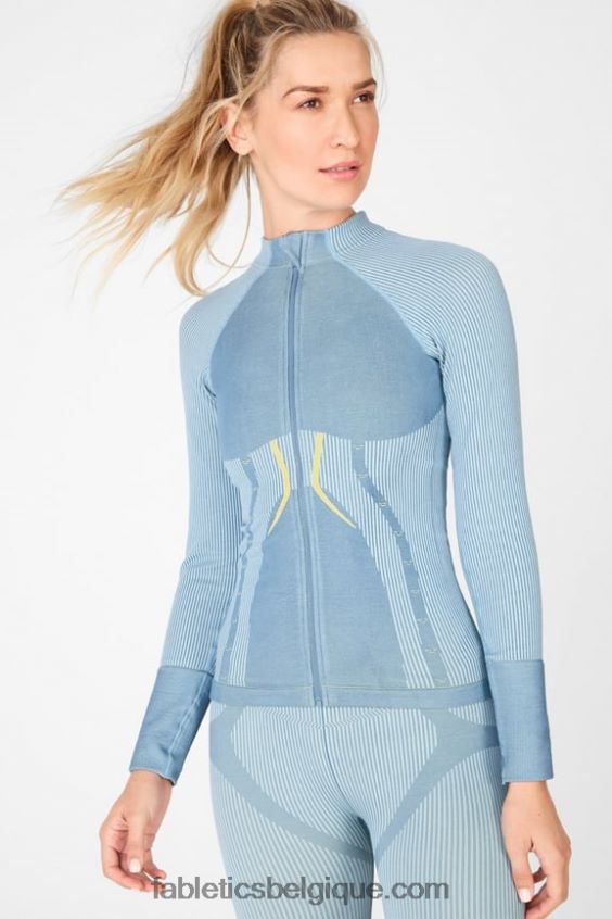 veste sans couture cassidy femmes Fabletics 404P0T2708 bleu ardoise/sky way/meyer