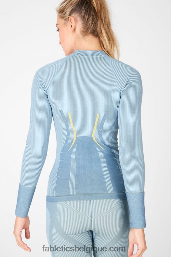 veste sans couture cassidy femmes Fabletics 404P0T2708 bleu ardoise/sky way/meyer