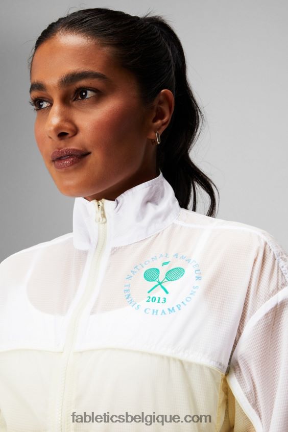 veste tissée payton femmes Fabletics 404P0T2754 blanc classique/crème/graphique