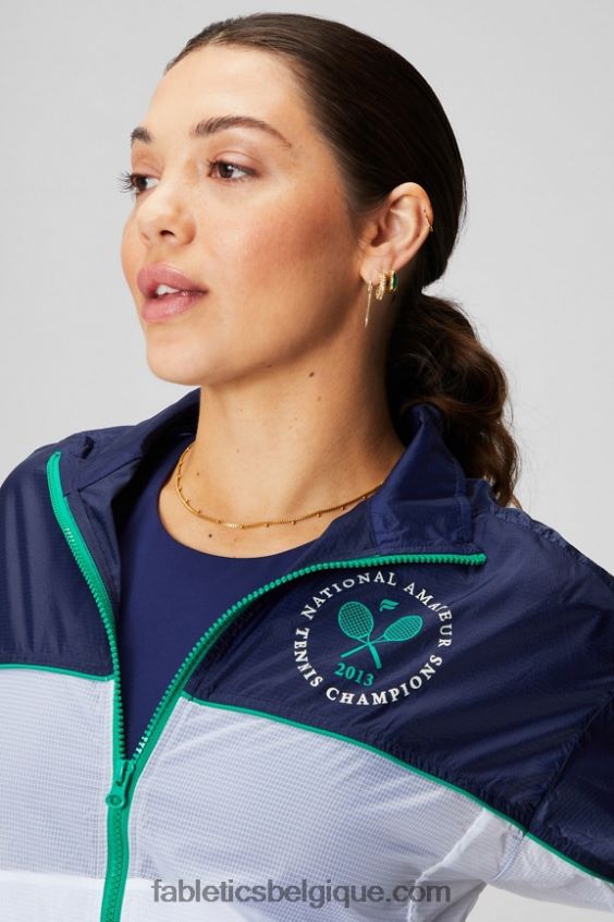veste tissée payton femmes Fabletics 404P0T2755 marine collégiale/blanc classique/graphique