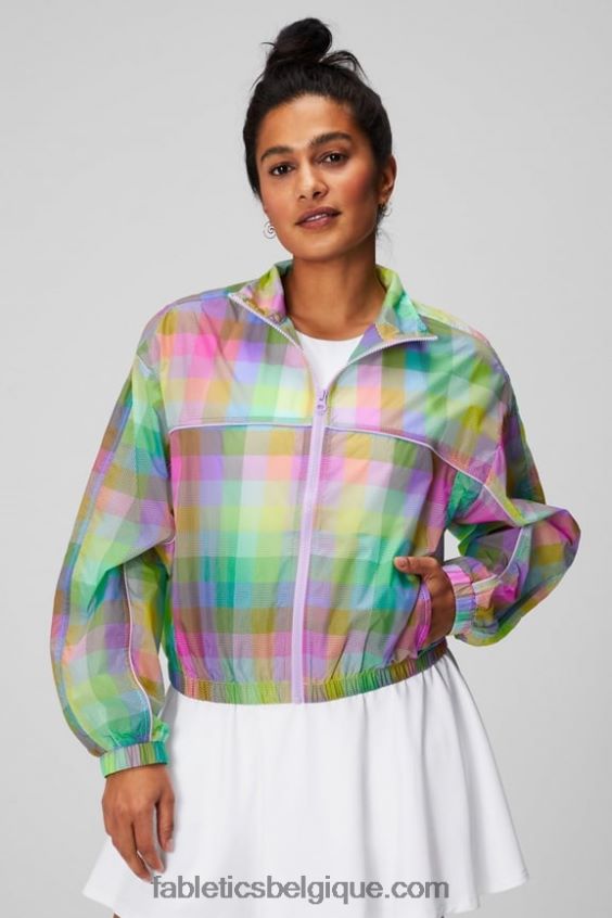 veste tissée payton femmes Fabletics 404P0T2756 chèque de bonbons