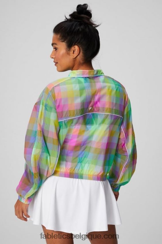 veste tissée payton femmes Fabletics 404P0T2756 chèque de bonbons