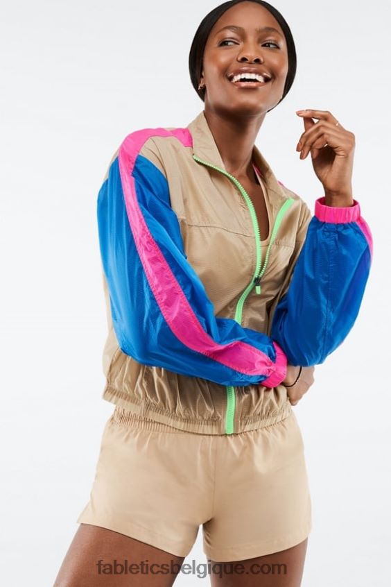 veste tissée payton femmes Fabletics 404P0T2759 cèdre/multicolore