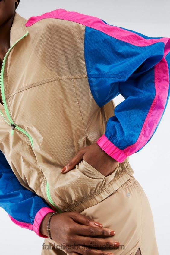 veste tissée payton femmes Fabletics 404P0T2759 cèdre/multicolore