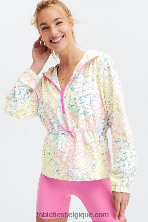 veste tissée rosa femmes Fabletics 404P0T2813 marguerite patchwork