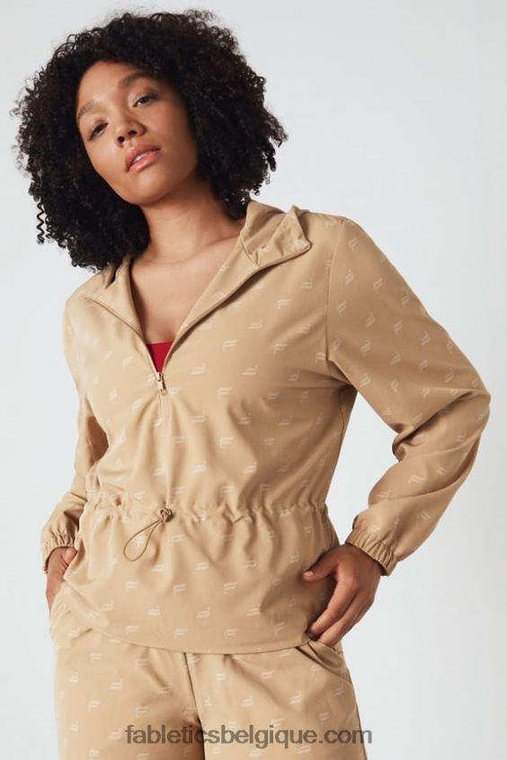 veste tissée rosa femmes Fabletics 404P0T2814 brun sable