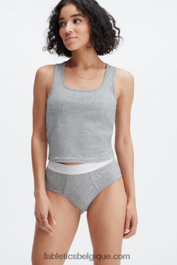 Culotte taille haute 24-7 femmes Fabletics 404P0T2863 gris moyen chiné
