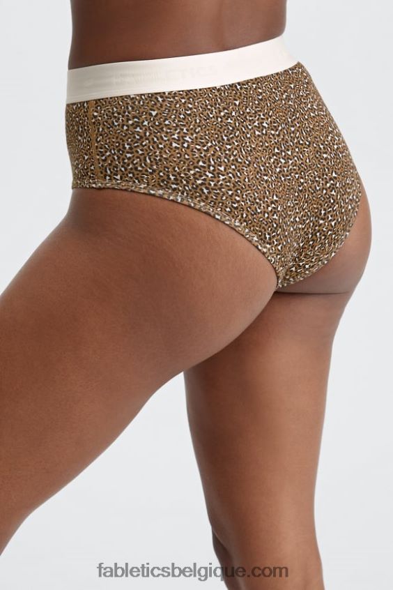 Culotte taille haute 24-7 femmes Fabletics 404P0T2866 tache de léopard bronze foncé