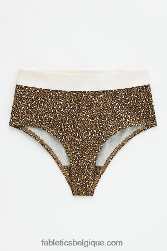 Culotte taille haute 24-7 femmes Fabletics 404P0T2866 tache de léopard bronze foncé