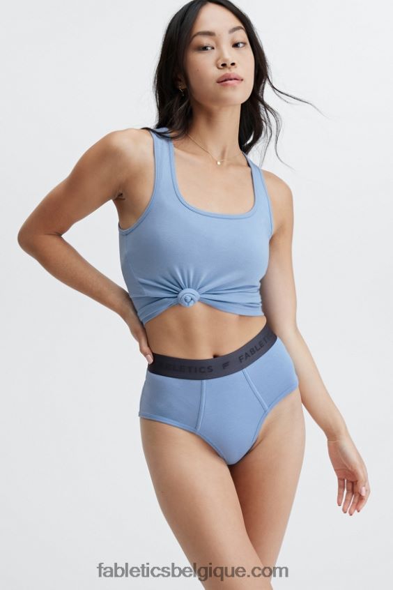 Culotte taille haute 24-7 femmes Fabletics 404P0T2872 bleu hollandais
