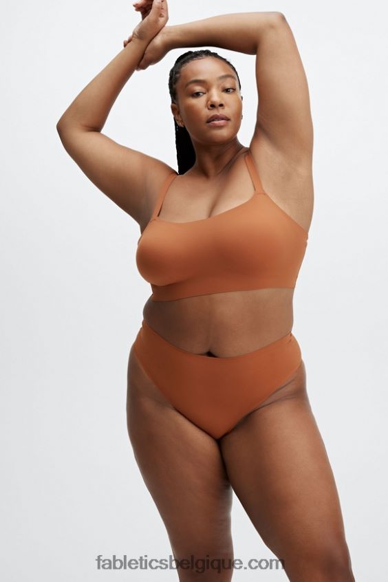 aiko culotte coquine coupe haute contrecollée femmes Fabletics 404P0T2905 brique cuite