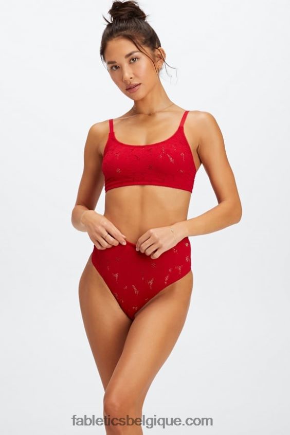culotte coquine en dentelle sans couture femmes Fabletics 404P0T2895 cerise sucrée