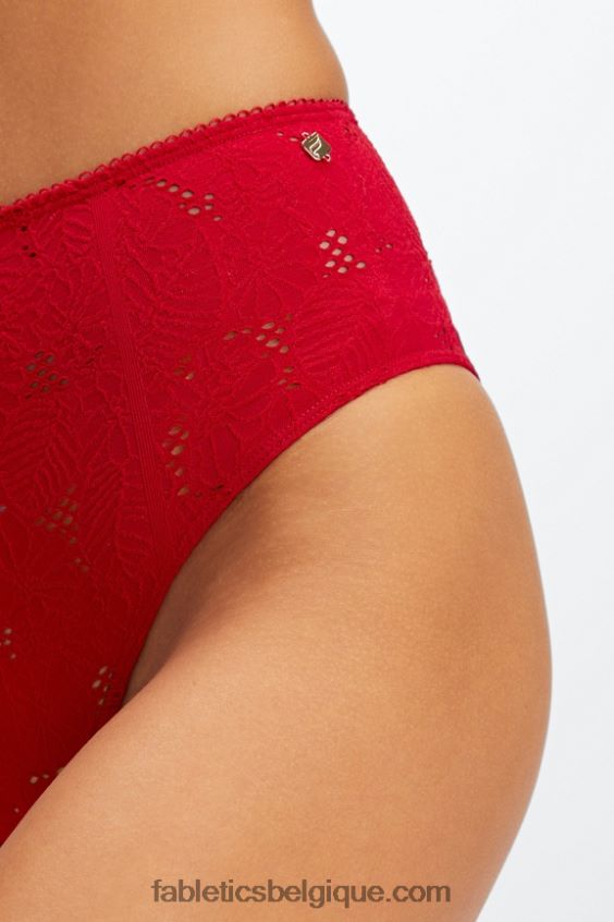 culotte coquine en dentelle sans couture femmes Fabletics 404P0T2895 cerise sucrée