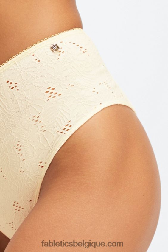 culotte coquine en dentelle sans couture femmes Fabletics 404P0T2897 aigrette/lime fanée