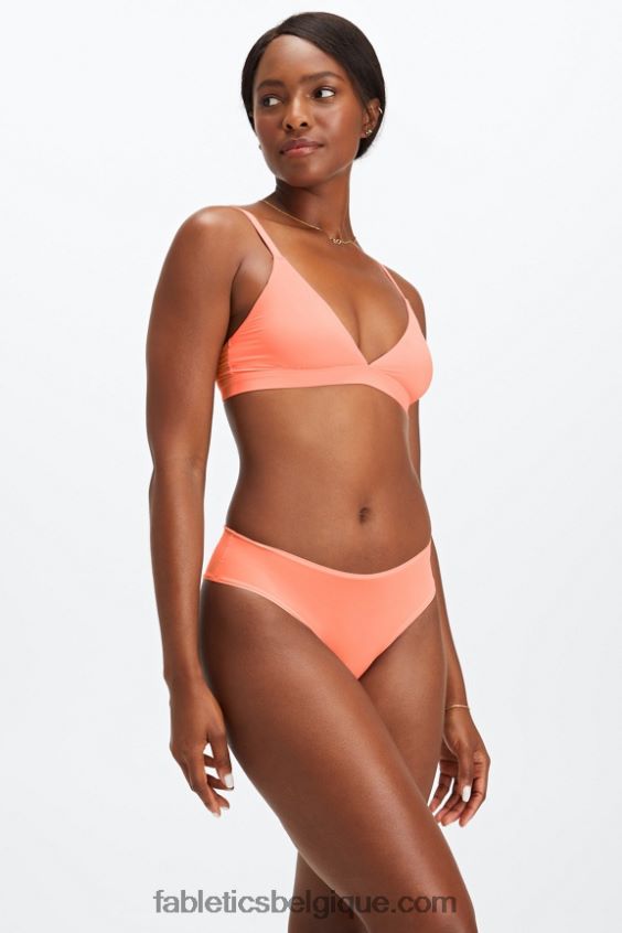 slip classique au toucher fin femmes Fabletics 404P0T2832 corail