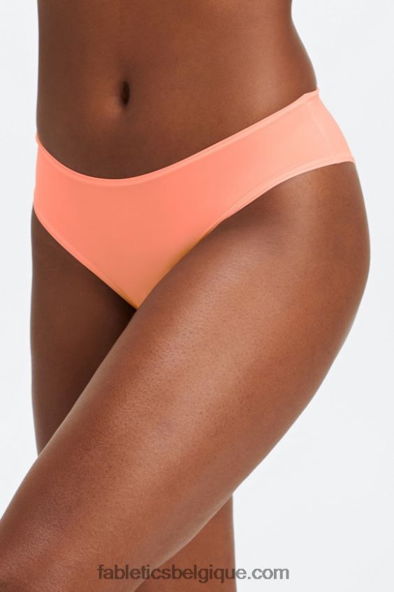 slip classique au toucher fin femmes Fabletics 404P0T2832 corail