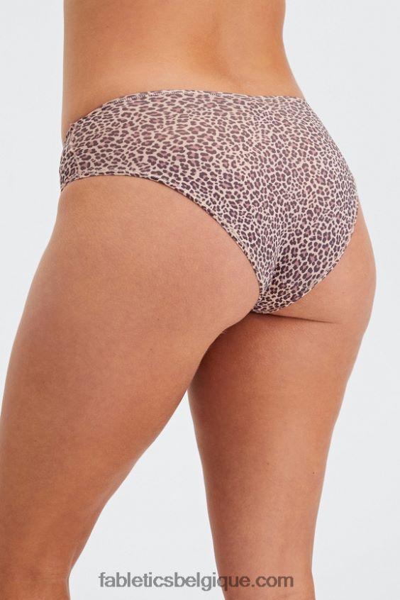slip classique au toucher fin femmes Fabletics 404P0T2834 tache de léopard rosette poussiéreuse