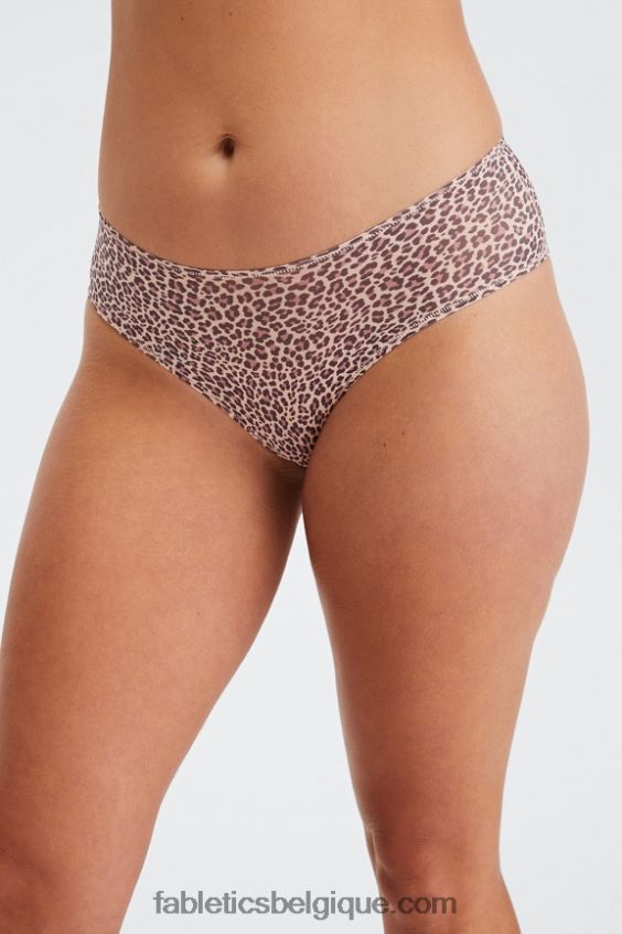 slip classique au toucher fin femmes Fabletics 404P0T2834 tache de léopard rosette poussiéreuse