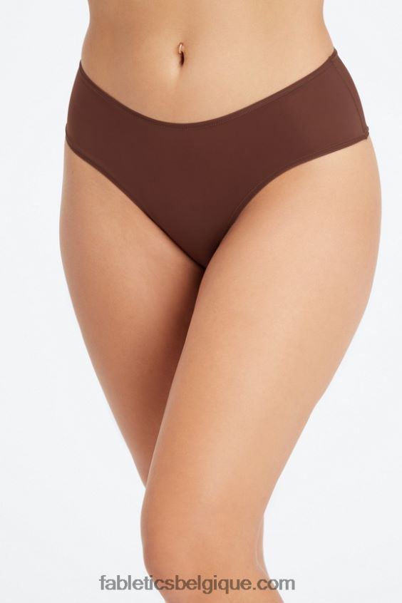 slip classique au toucher fin femmes Fabletics 404P0T2836 marron selle