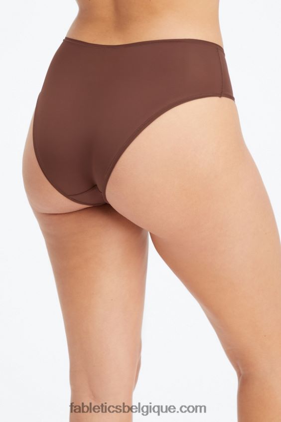 slip classique au toucher fin femmes Fabletics 404P0T2836 marron selle