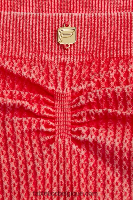 slip en maille torsadée femmes Fabletics 404P0T2819 rouge fraise lavé