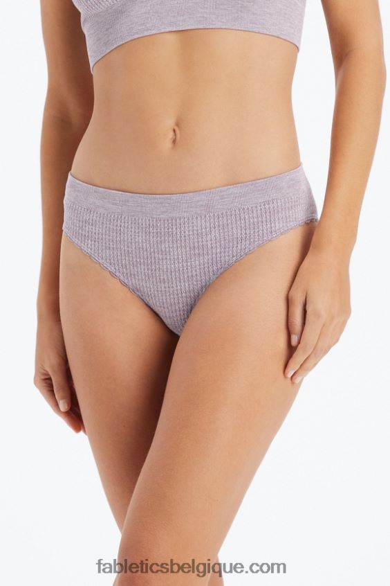 slip en maille torsadée femmes Fabletics 404P0T2820 bruyère prune fanée