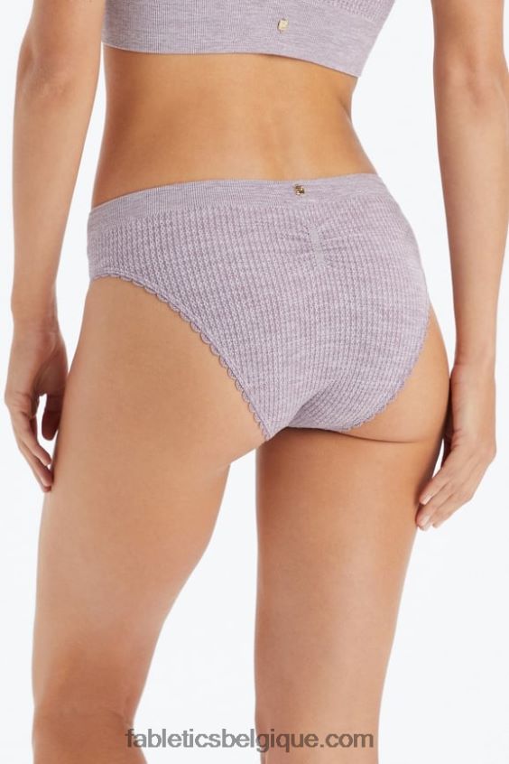 slip en maille torsadée femmes Fabletics 404P0T2820 bruyère prune fanée
