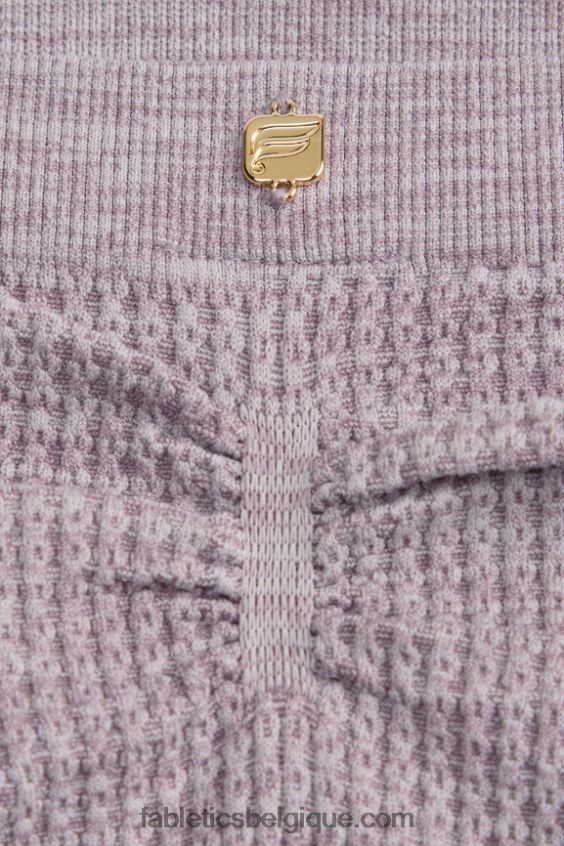 slip en maille torsadée femmes Fabletics 404P0T2820 bruyère prune fanée