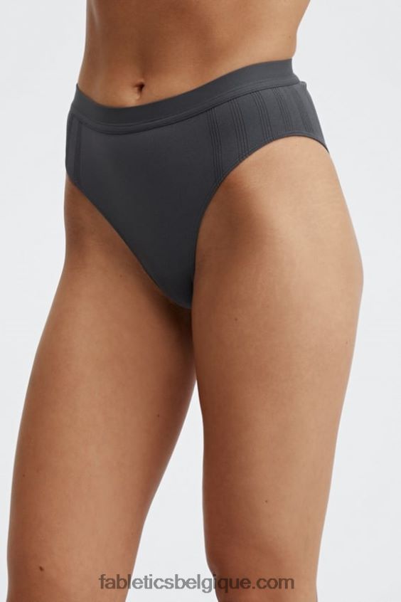 slip taille haute en maille sculpturale femmes Fabletics 404P0T2855 étain