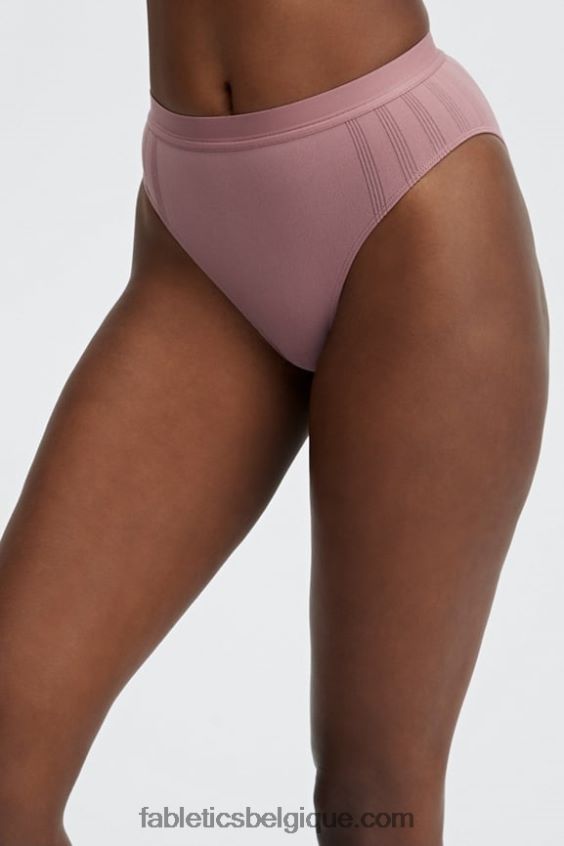 slip taille haute en maille sculpturale femmes Fabletics 404P0T2856 rose terre