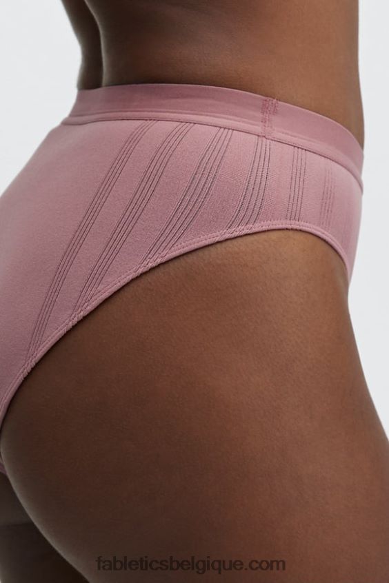 slip taille haute en maille sculpturale femmes Fabletics 404P0T2856 rose terre