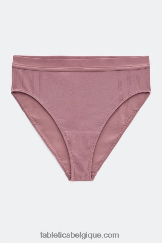 slip taille haute en maille sculpturale femmes Fabletics 404P0T2856 rose terre