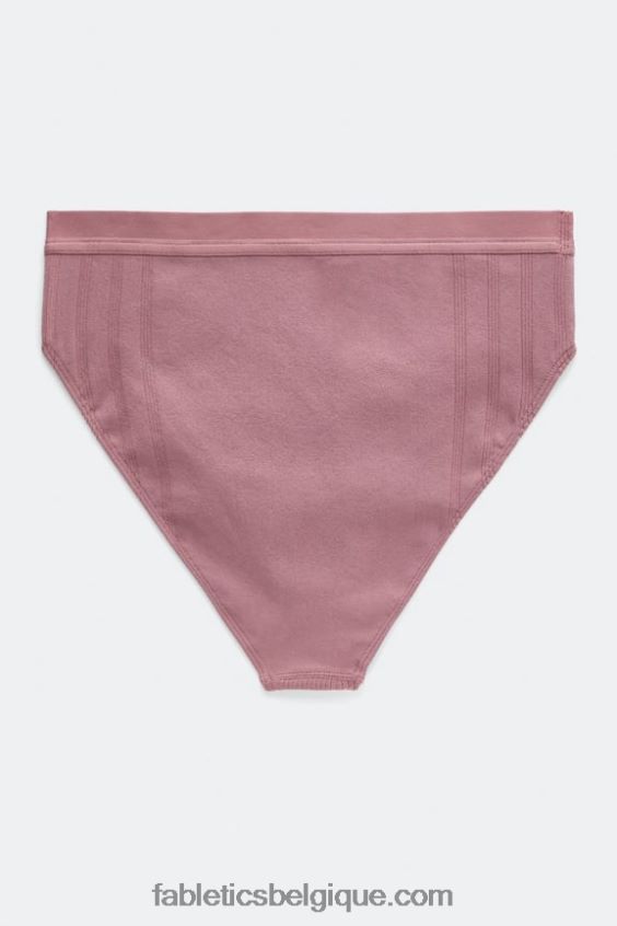 slip taille haute en maille sculpturale femmes Fabletics 404P0T2856 rose terre