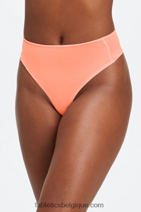 string taille haute au toucher fin femmes Fabletics 404P0T2882 corail