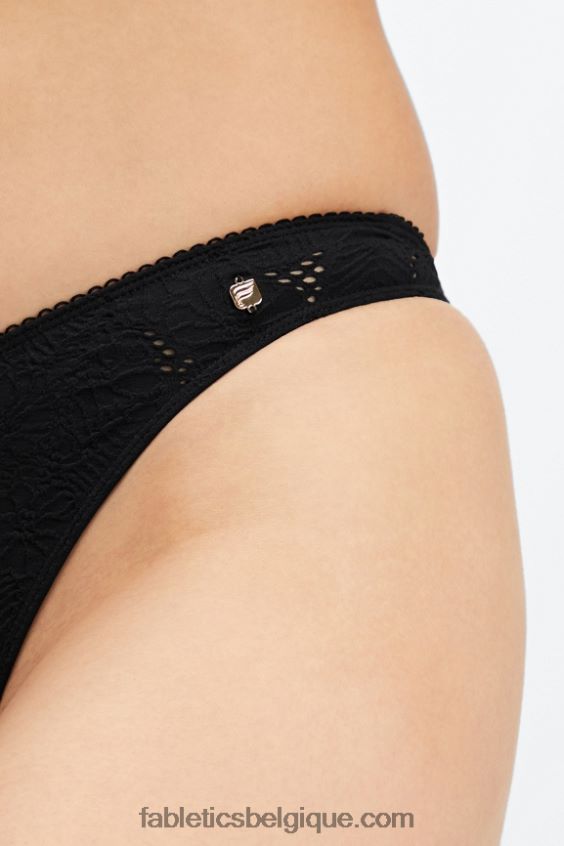 string taille haute en dentelle sans couture femmes Fabletics 404P0T2893 noir