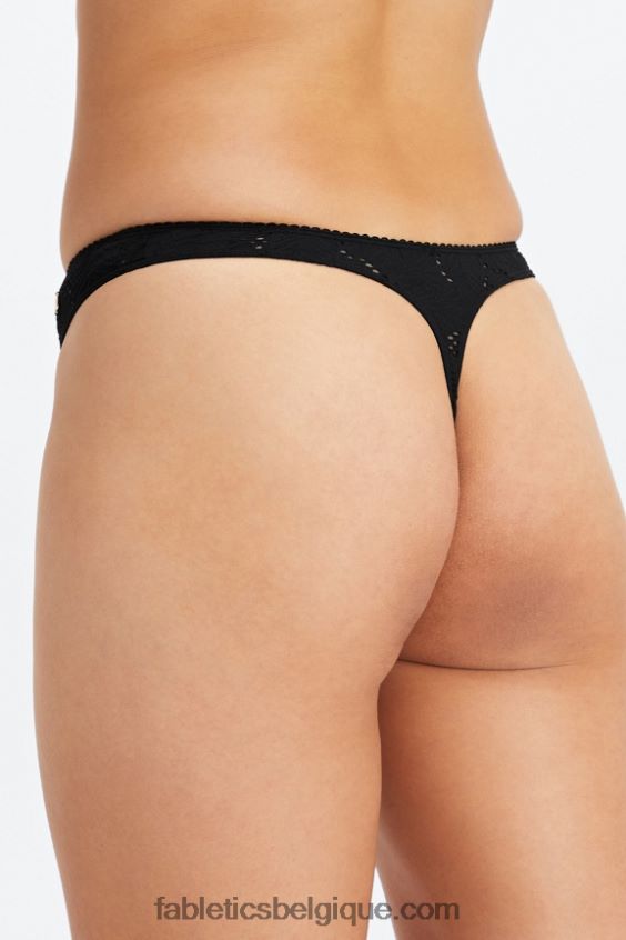 string taille haute en dentelle sans couture femmes Fabletics 404P0T2893 noir