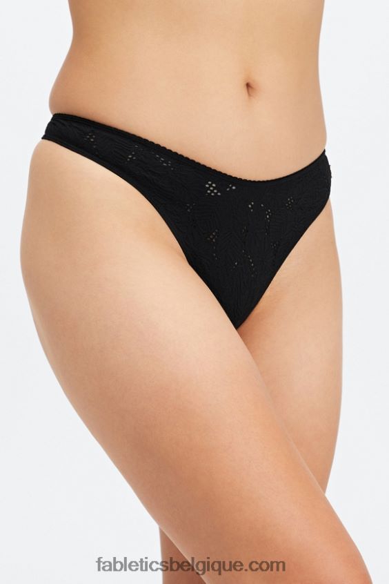 string taille haute en dentelle sans couture femmes Fabletics 404P0T2893 noir