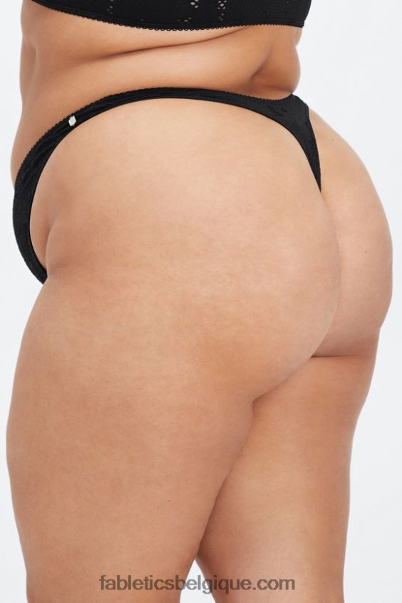 string taille haute en dentelle sans couture femmes Fabletics 404P0T2894 noir