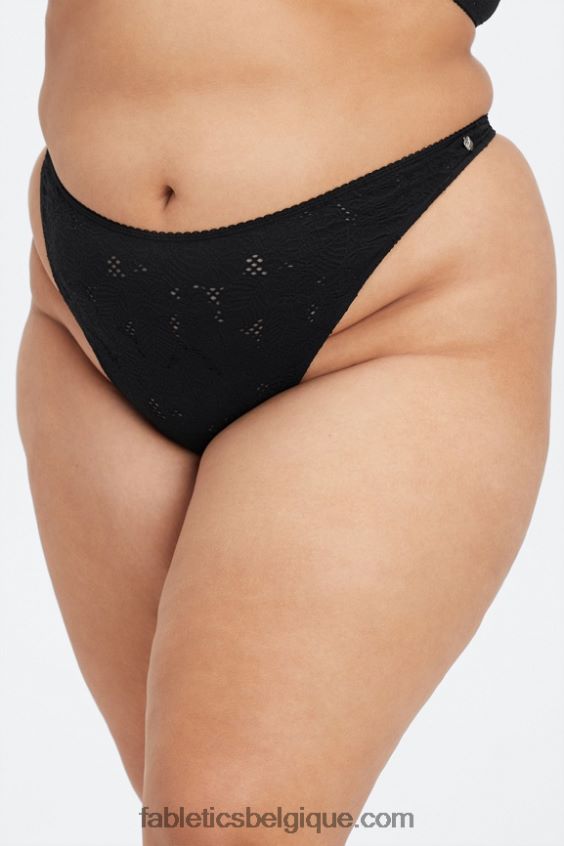 string taille haute en dentelle sans couture femmes Fabletics 404P0T2894 noir