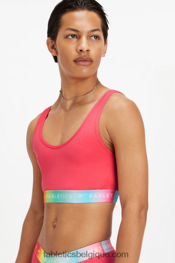 Brassière Pride Lounge 24h/24 et 7j/7 femmes Fabletics 404P0T1583 rouge magenta