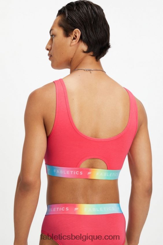 Brassière Pride Lounge 24h/24 et 7j/7 femmes Fabletics 404P0T1583 rouge magenta