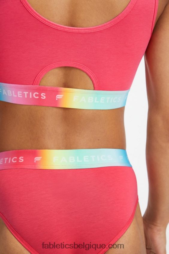 Brassière Pride Lounge 24h/24 et 7j/7 femmes Fabletics 404P0T1583 rouge magenta